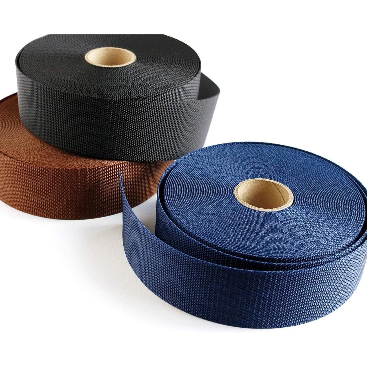 日本紐釦貿易 薄手アミーテープ 38mm巾×10m巻 厚み約1mm 茶 AMT30-9 (ご注文単位1巻)【直送品】