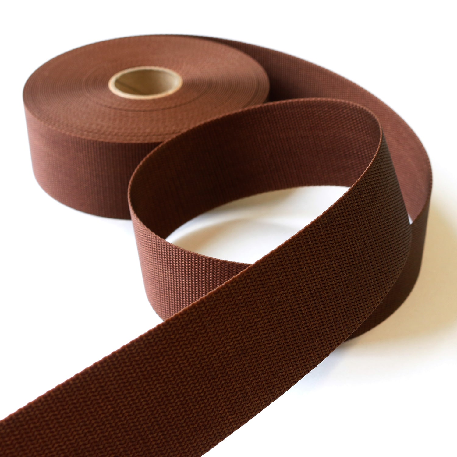 日本紐釦貿易 薄手アミーテープ 38mm巾×10m巻 厚み約1mm 茶 AMT30-9 (ご注文単位1巻)【直送品】