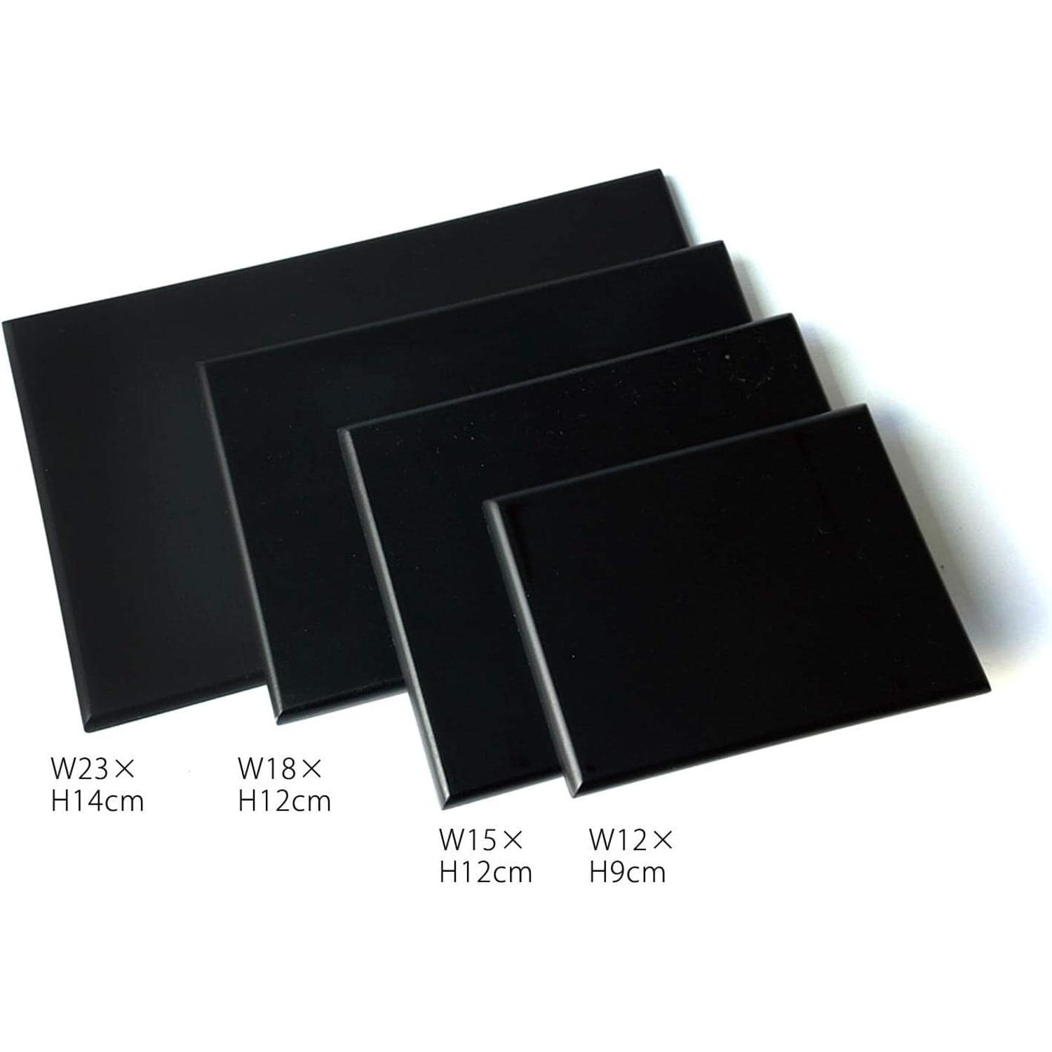 日本紐釦貿易 黒台 四角 艶消し 15×12cm 5枚入 EM4-5 （ご注文単位1束）【直送品】