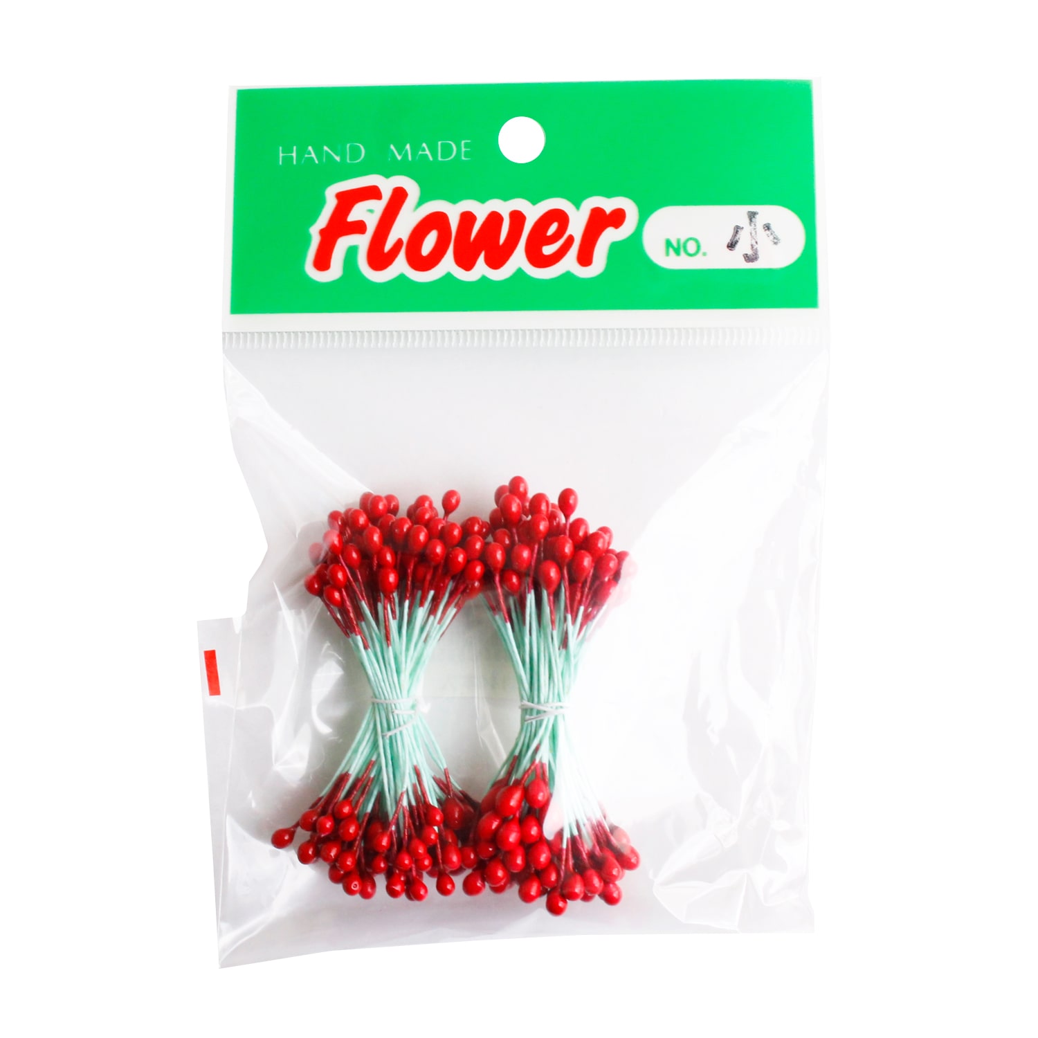 日本紐釦貿易 ペップ 花芯 小 4mm 赤 144本 MAF-RPEP3 （ご注文単位1束）【直送品】