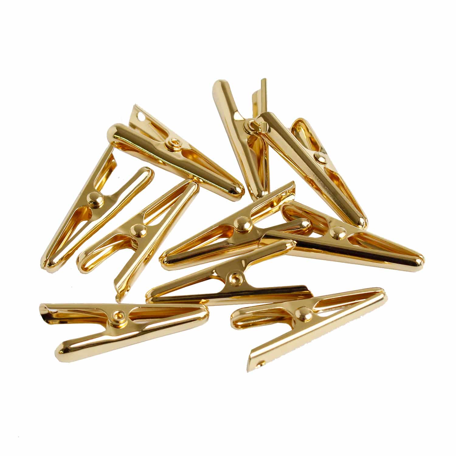 日本紐釦貿易 フラットクリップ 10個 約W10×H25×D4mm ゴールド A24-36G-10 （ご注文単位1束）【直送品】