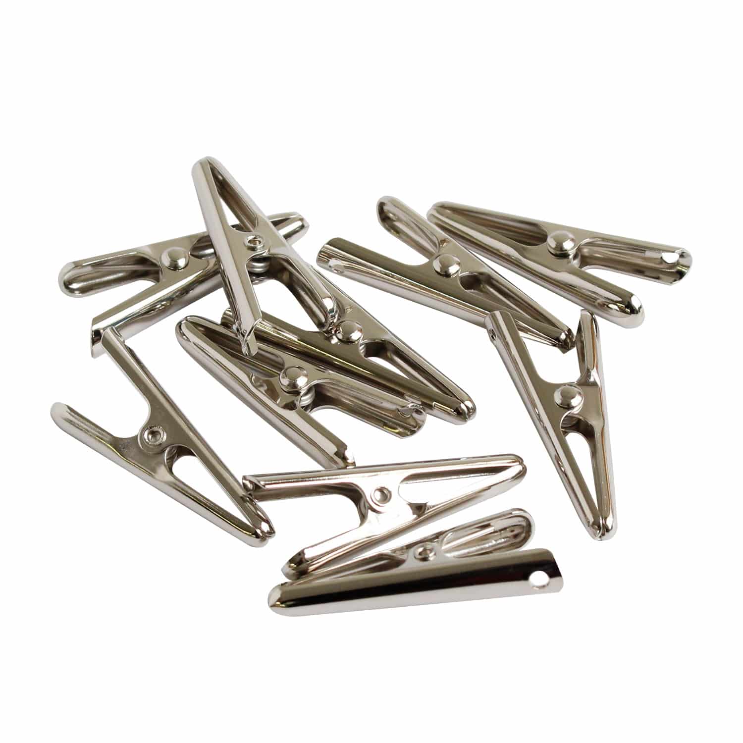 日本紐釦貿易 フラットクリップ 10個 約W10×H25×D4mm シルバー A24-36S-10 （ご注文単位1束）【直送品】