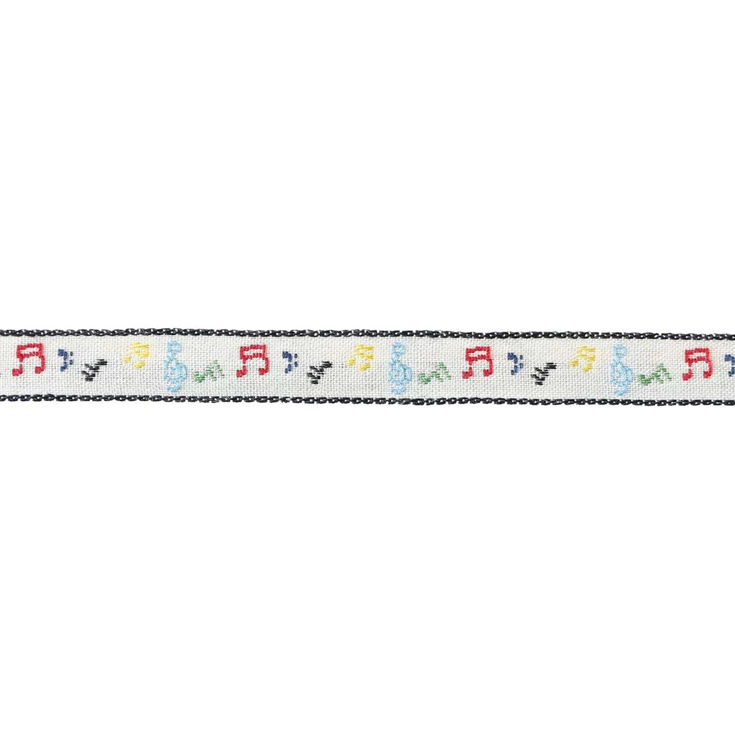 日本紐釦貿易 チロルテープ 音符 5m巻 巾約11mm DAI144-42-1-5M （ご注文単位1巻）【直送品】