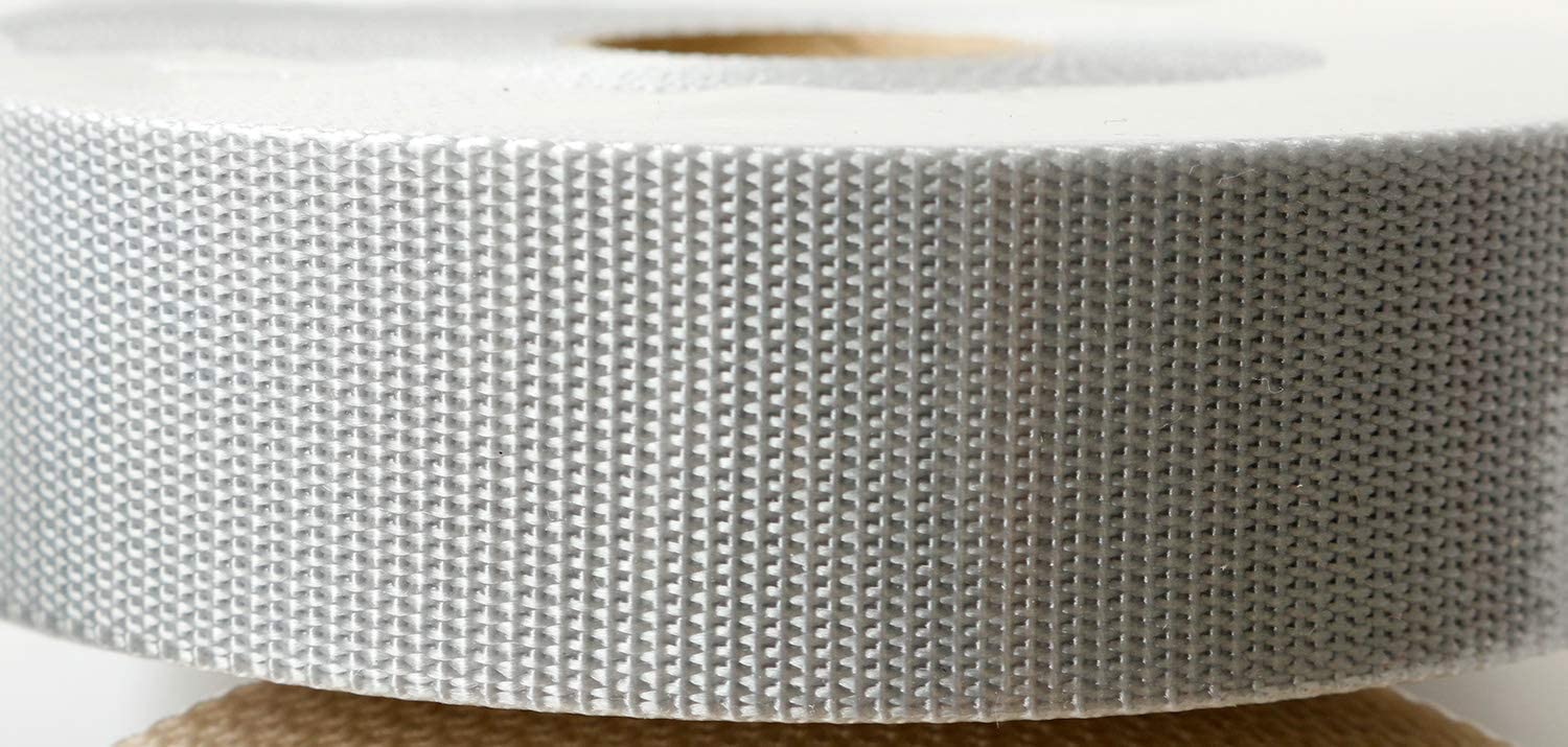 日本紐釦貿易 薄手アミーテープ 30mm巾×10m巻 厚み約1mm ライトグレー AMT30-15 (ご注文単位1巻)【直送品】