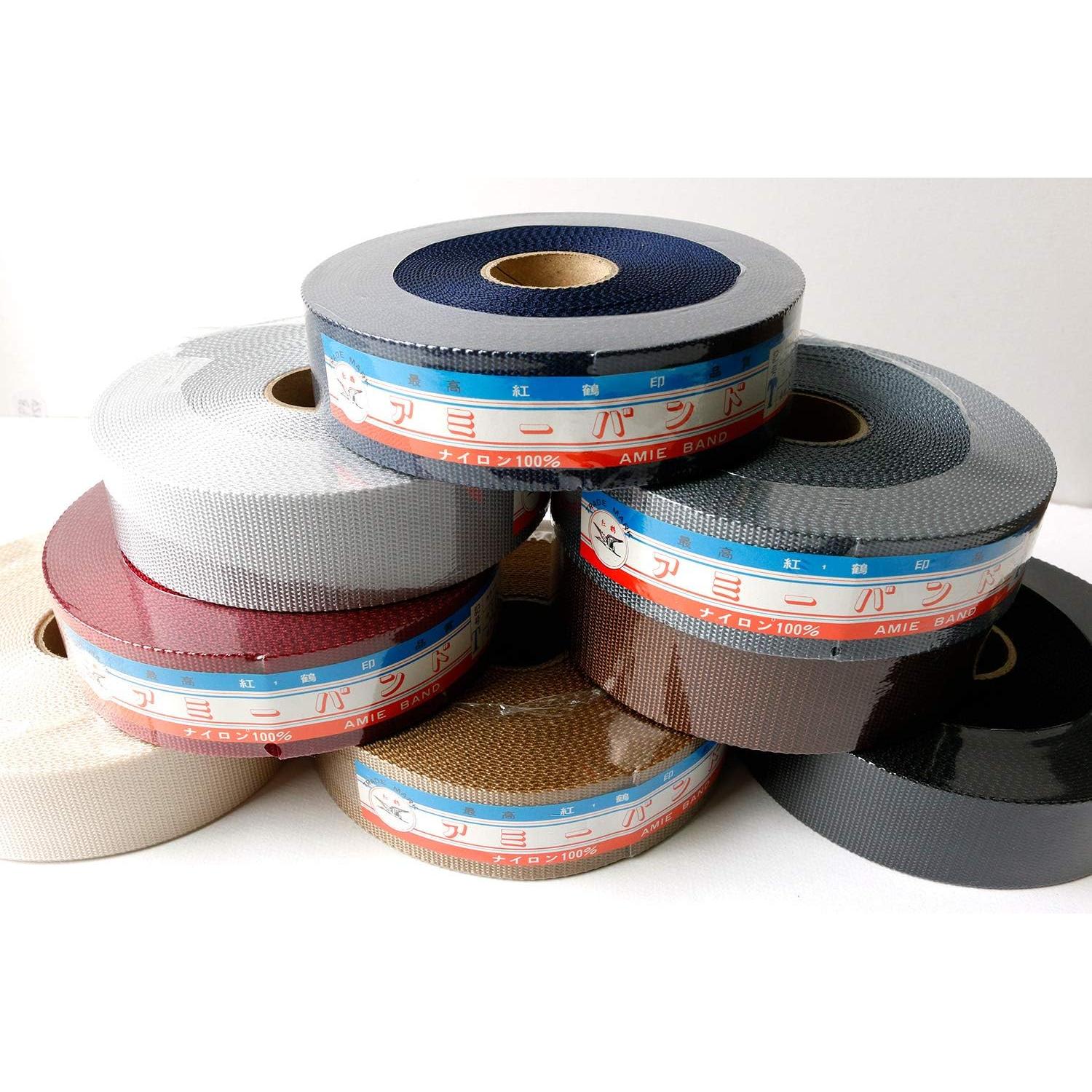 日本紐釦貿易 薄手アミーテープ 30mm巾×10m巻 厚み約1mm 黒 AMT30-19 （ご注文単位1巻）【直送品】