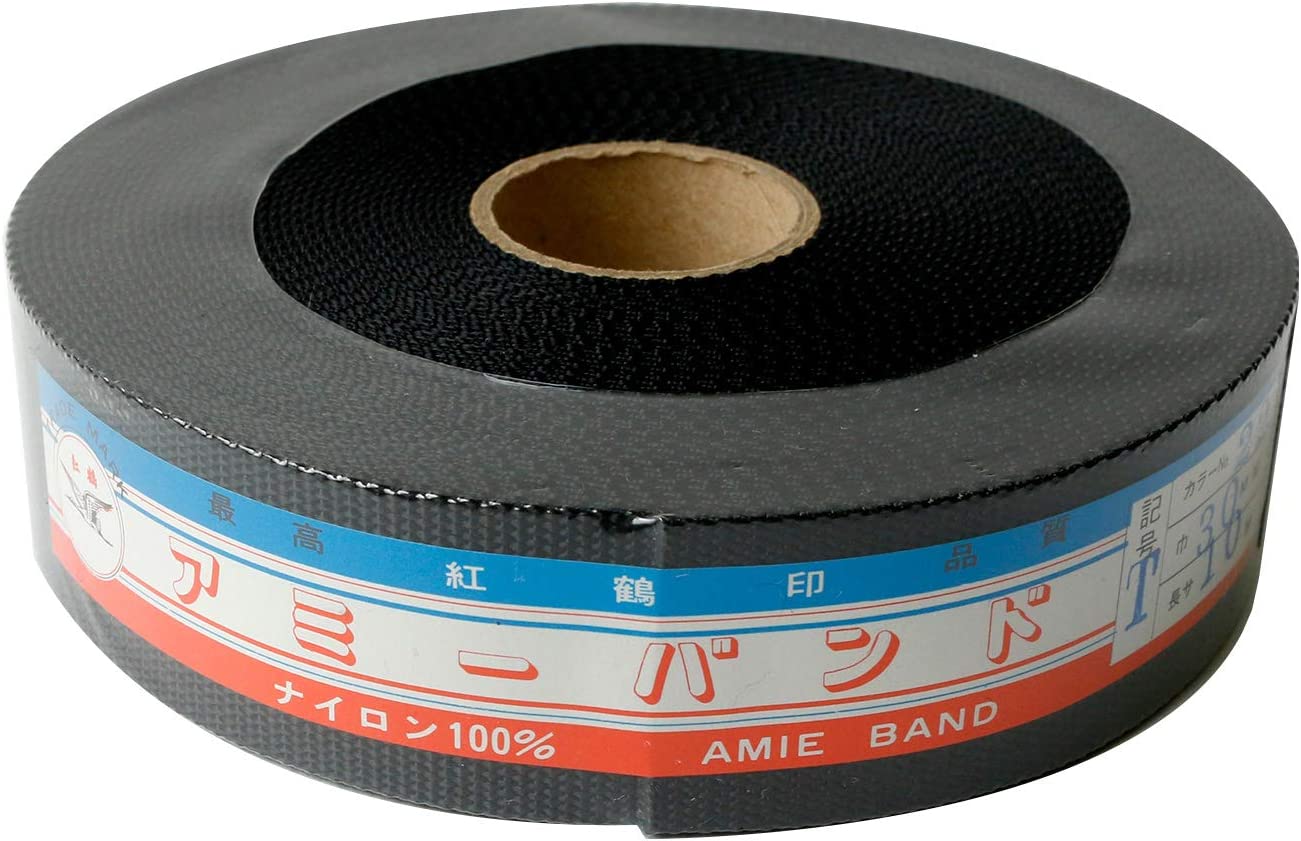 日本紐釦貿易 薄手アミーテープ 30mm巾×10m巻 厚み約1mm 紺 AMT30-22 （ご注文単位1巻）【直送品】