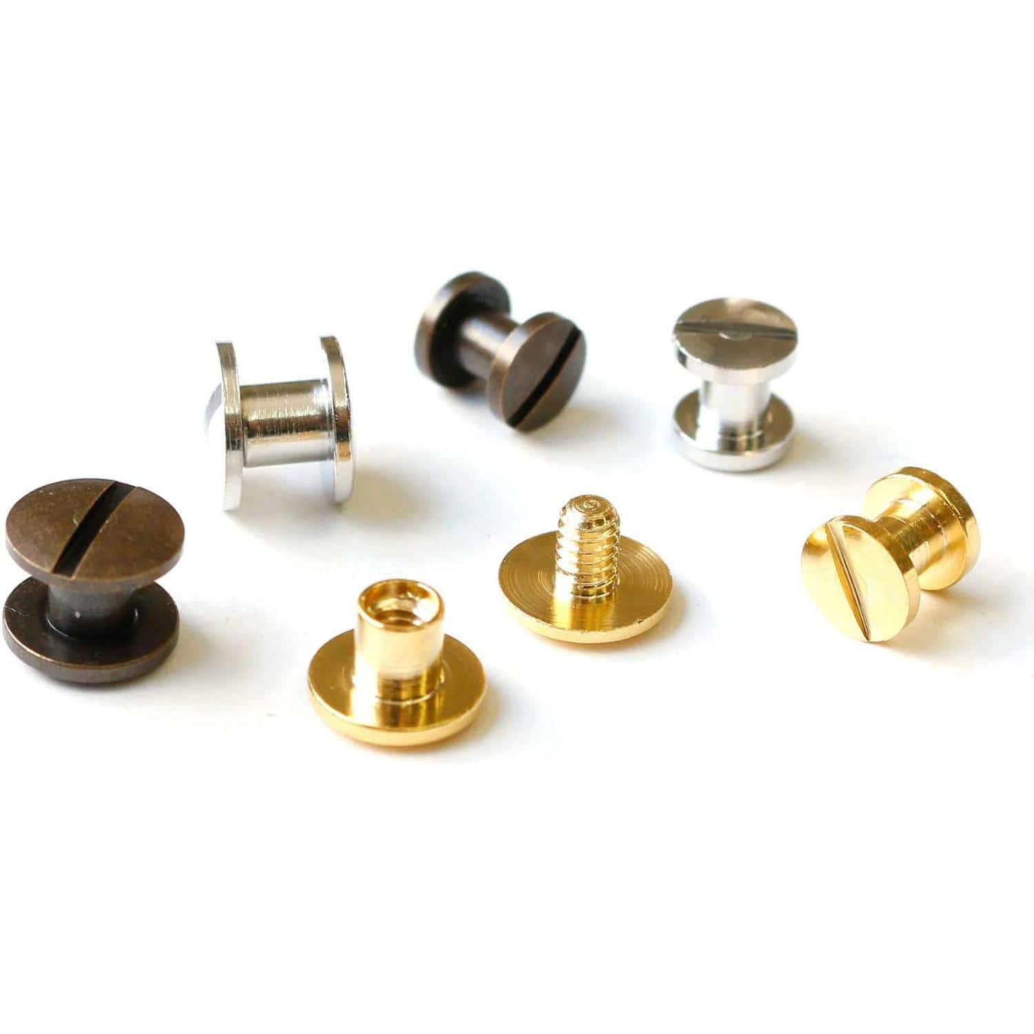 日本紐釦貿易 ネジ式カシメ φ6mm ゴールド LGK2-G （ご注文単位1束）【直送品】