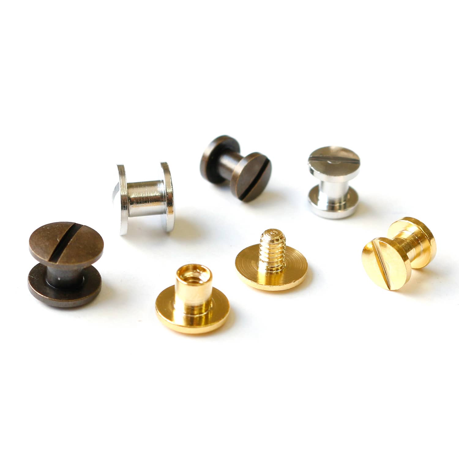 日本紐釦貿易 ネジ式カシメ φ6mm ゴールド LGK2-G （ご注文単位1束）【直送品】