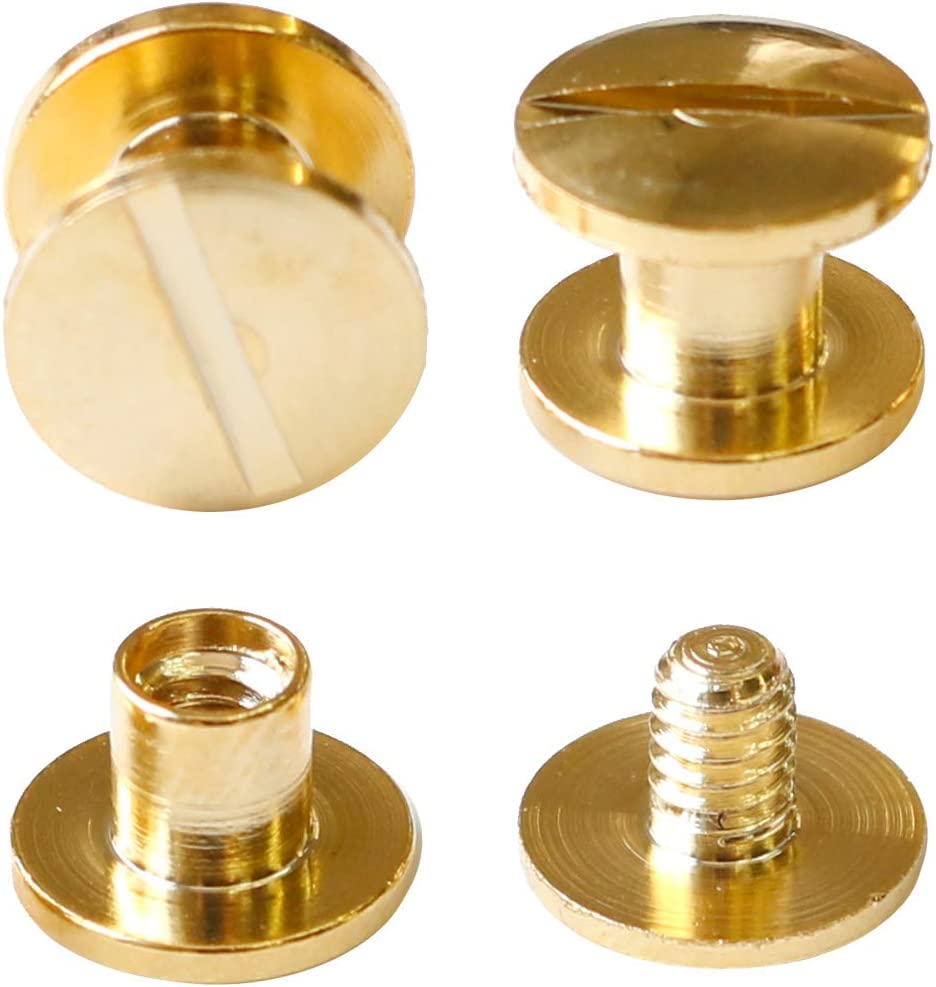 日本紐釦貿易 ネジ式カシメ φ8mm ゴールド LGK3-G (ご注文単位1束)【直送品】