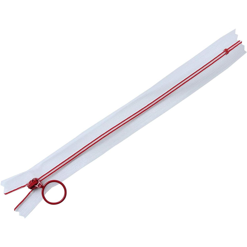 Y.K.K スケルトンファスナー20cm 5本入り 20cm レッド SKF20-SL519 1袋（ご注文単位1袋）【直送品】