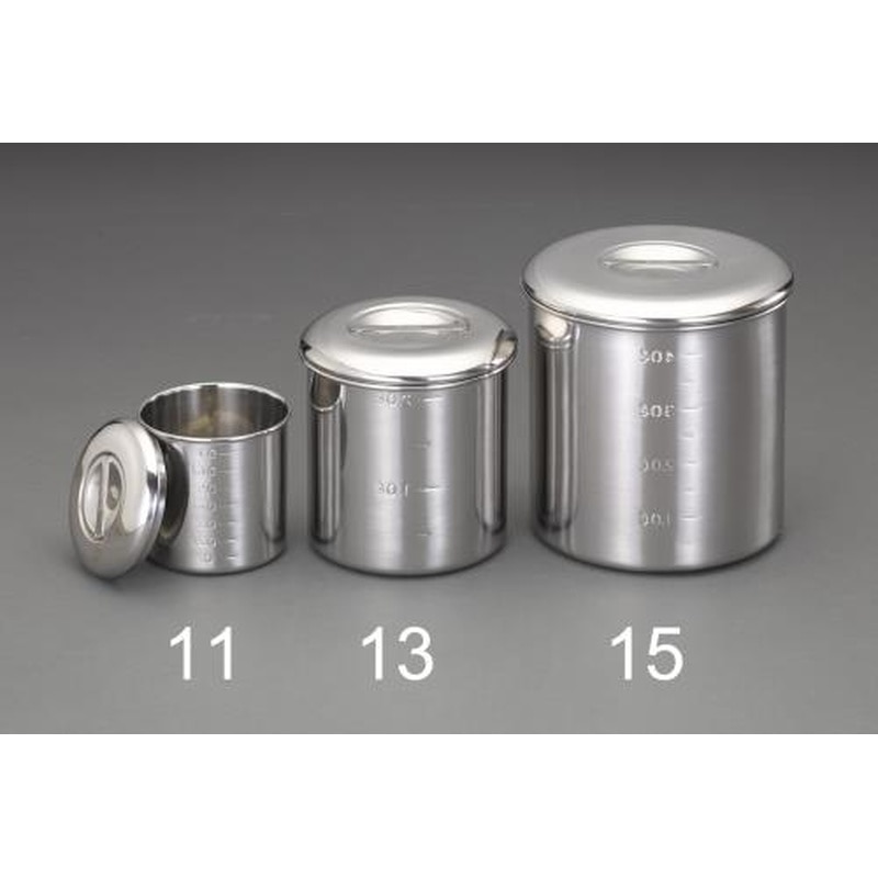 エスコ EA508SG-11 φ100x100mm/0.7Lポット(メモリ付/ステンレス製) 1個(ご注文単位1個)【直送品】