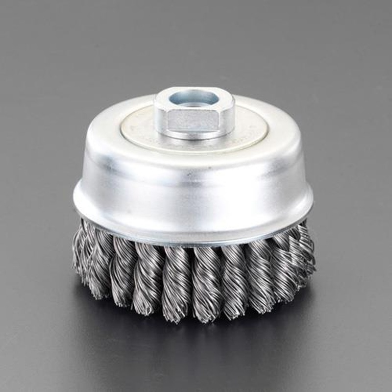 エスコ EA809YL-6 86mm/M16ワイヤーブラシ(カップ型/スチール製) 1個（ご注文単位1個）【直送品】