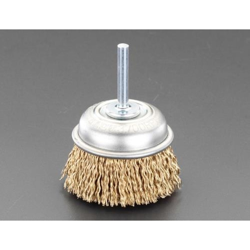 エスコ EA819BR-1 50mm/6.0mm軸軸付ブラシ(カップ型・スチール製) 1個（ご注文単位1個）【直送品】