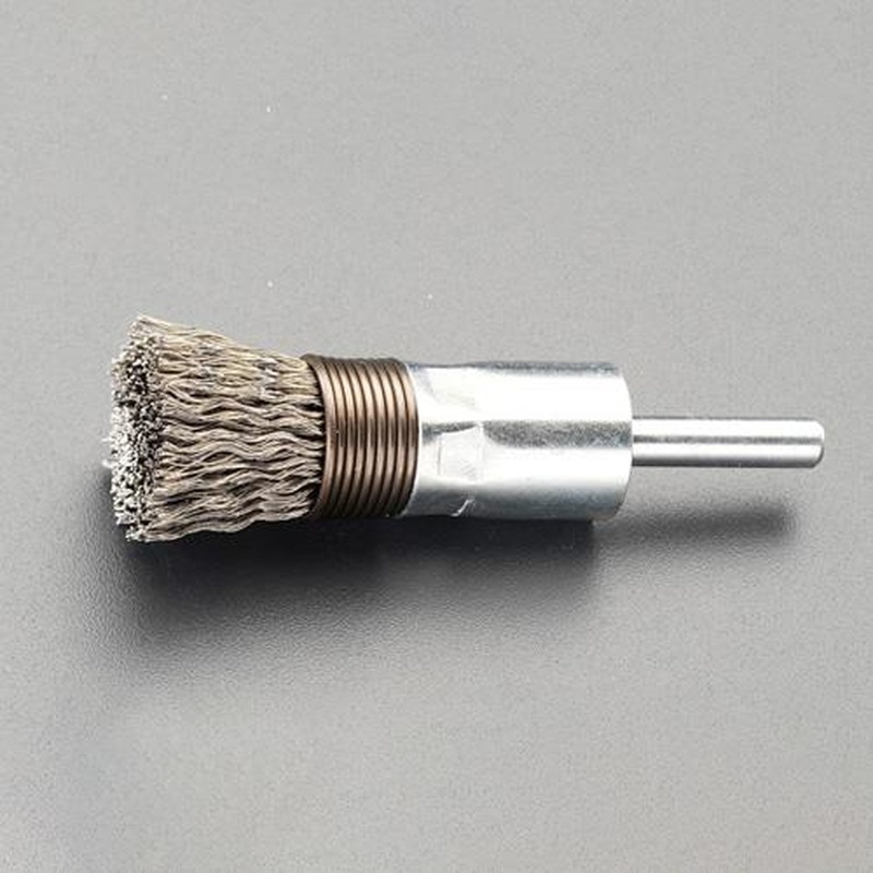 エスコ EA819BT-27 18mm/6.0mm軸軸付ブラシ(エンド型ステンレス製) 1個(ご注文単位1個)【直送品】
