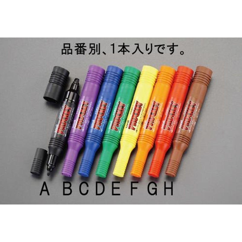 エスコ EA765MH-8C[青/太・細字]水性サインペン 1個（ご注文単位1個）【直送品】