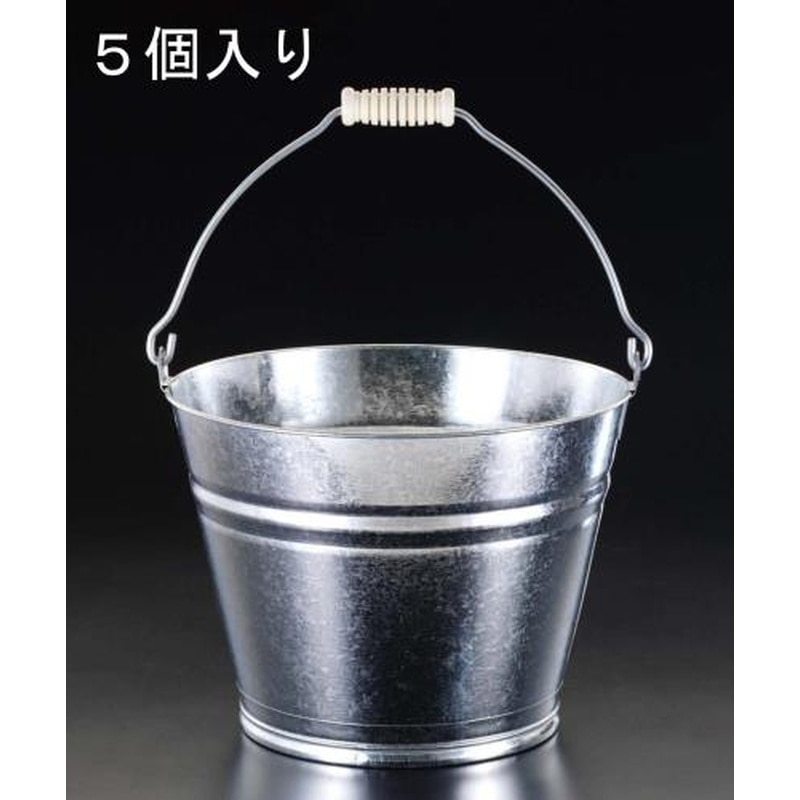 エスコ EA991PD-8 18Lバケツ(スチール製/5個) 1個(ご注文単位1個)【直送品】