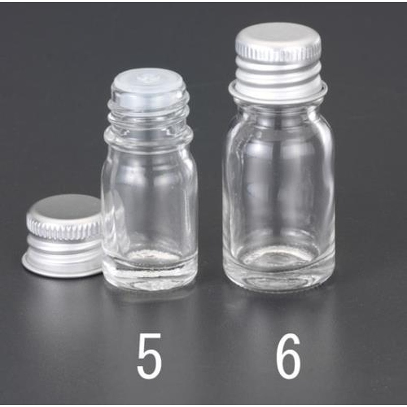 エスコ EA508AR-6 φ27x60mm/10mlガラス容器(アルミキャップ) 1個（ご注文単位1個）【直送品】