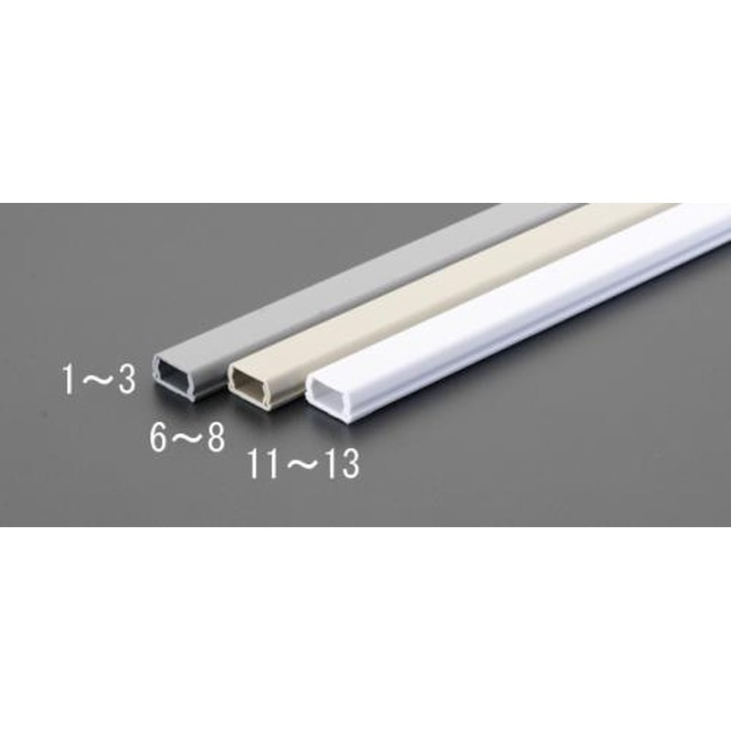 エスコ EA947HM-3 26mmx1.0mモール(プラスチック製/灰/10本) 1個(ご注文単位1個)【直送品】