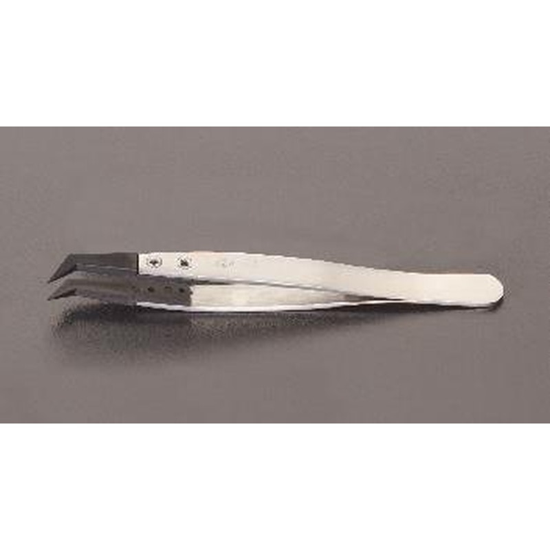 エスコ EA595AR-27 120mm精密用ピンセット(ステンレス製ESD) 1個（ご注文単位1個）【直送品】