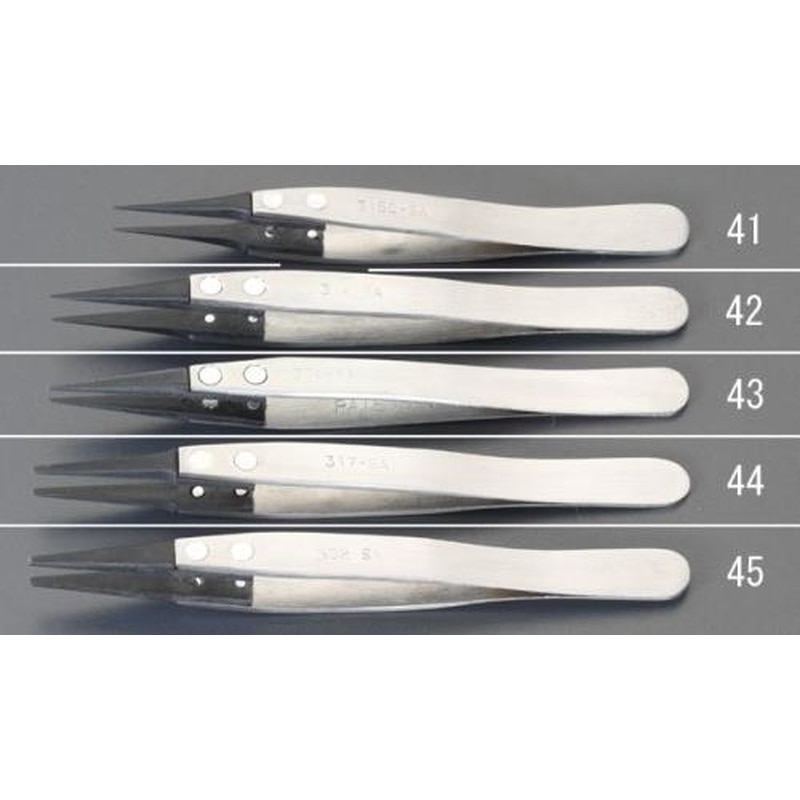 エスコ EA595AR-41 110mm精密用ピンセット(ステンレス製ESD) 1個（ご注文単位1個）【直送品】