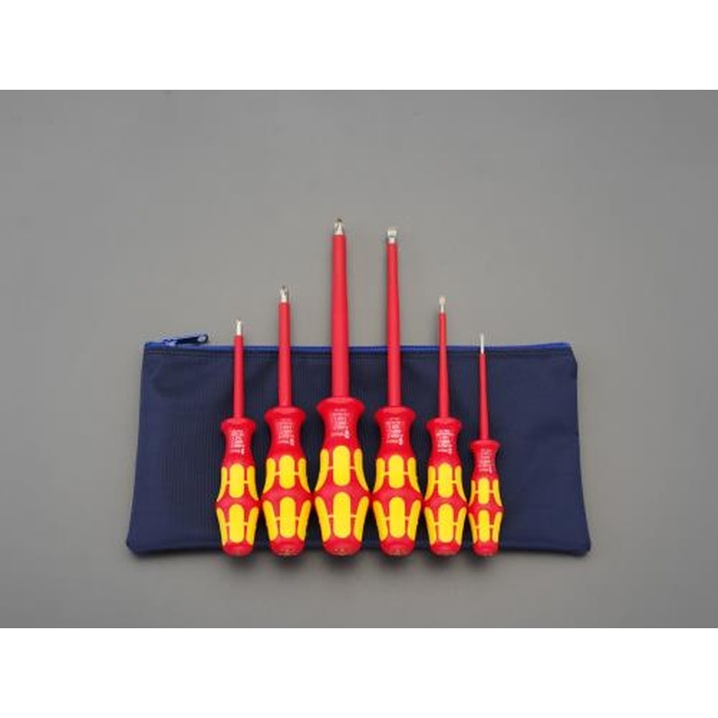 エスコ EA560WG-600 6本組絶縁［＋-]ドライバー(ケース付) 1個（ご注文単位1個）【直送品】