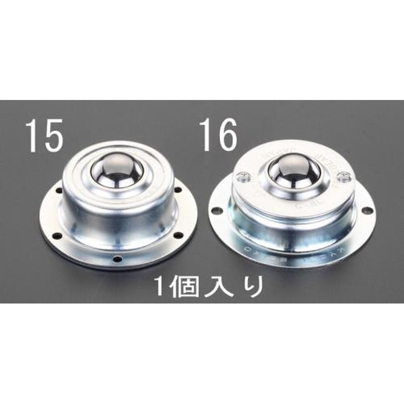 エスコ EA986S-15 71.0x34.0mmボールキャスター(スチール製) 1個（ご注文単位1個）【直送品】