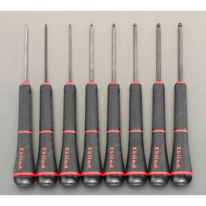 エスコ EA552EA-40 8本組［Ball-Hexagon]ドライバー(精密用) 1個（ご注文単位1個）【直送品】