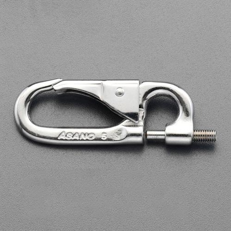 エスコ EA638JK-25 6.0x75mmチェーンフック(ねじ式/ステンレス製) 1個(ご注文単位1個)【直送品】