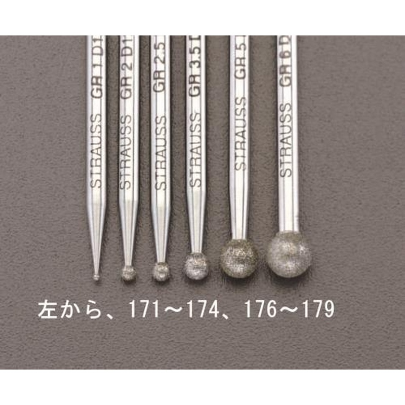 エスコ EA819DJ-179 φ6.0mm/45mmCBNバー(丸/3mm軸) 1個(ご注文単位1個)【直送品】