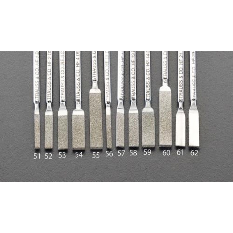 エスコ EA826VM-60 5.2x2.3x50mmダイヤモンド鑢(平・ショート/#200) 1個（ご注文単位1個）【直送品】