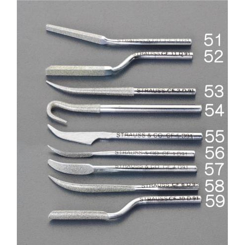 エスコ EA826VR-56 55mm/3.0mm軸ダイヤモンド鏝やすり(三角/#140) 1個（ご注文単位1個）【直送品】