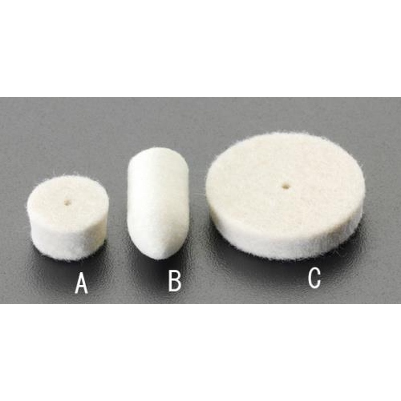 エスコ EA818E-161C φ25.4x5mmフェルトバフ 1個（ご注文単位1個）【直送品】