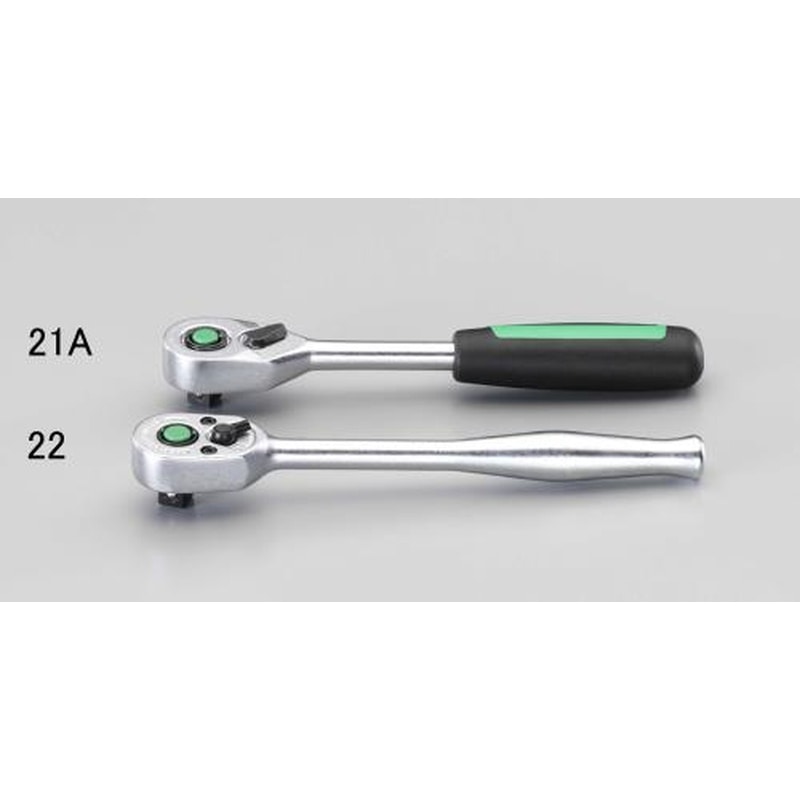 エスコ EA617YR-21A 3/8”DR/193mmラチェットハンドル(ロッキング機能) 1個（ご注文単位1個）【直送品】
