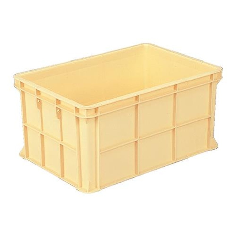 エスコ EA506AF-51 656x456x326mm/77.2Lコンテナ(クリーム) 1個(ご注文単位1個)【直送品】