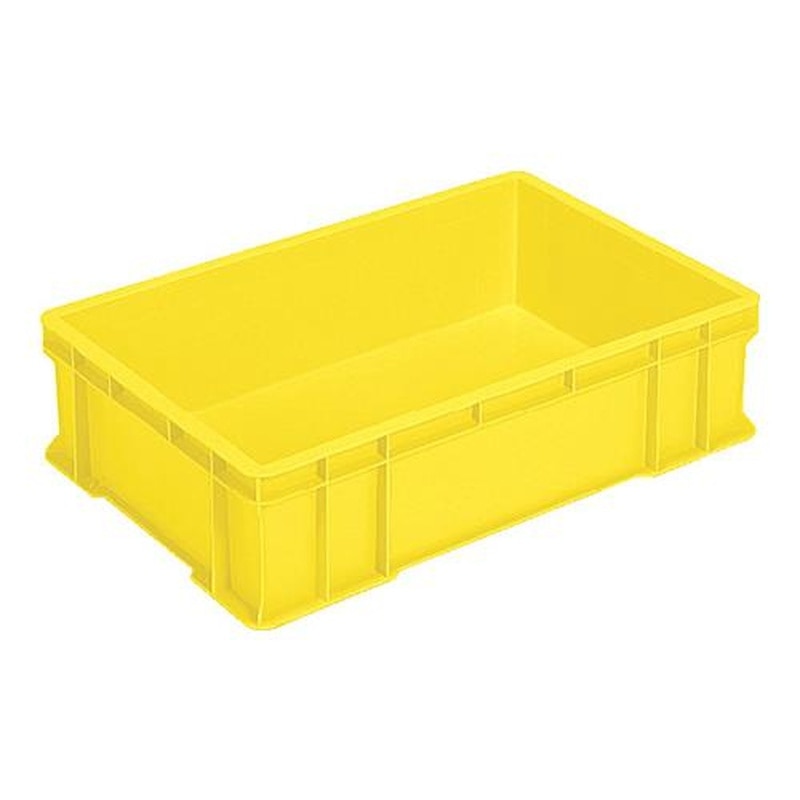 エスコ EA506AF-27 658x448x167mm/39.5Lコンテナ(イエロー) 1個(ご注文単位1個)【直送品】