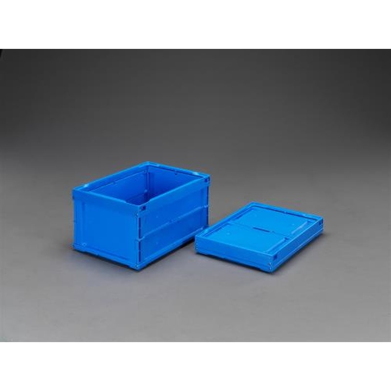 エスコ EA506A-25 437x329x234mm/25.0L折畳コンテナ(青/2個) 1個(ご注文単位1個)【直送品】