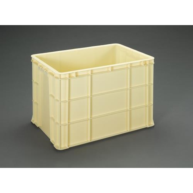 エスコ EA506AF-52 656x456x470mm/112Lコンテナ(クリーム) 1個（ご注文単位1個）【直送品】