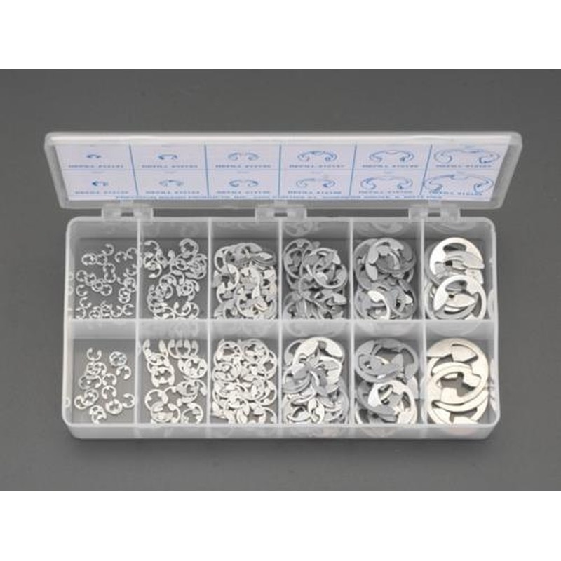 エスコ EA949R-7 1/8”-7/8”E型クリップセット(インチサイズ) 1個(ご注文単位1個)【直送品】