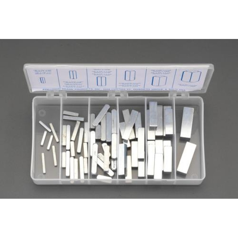 エスコ EA968ZC-100 1/8”-1/2”マシンキーセット(インチサイズ) 1個(ご注文単位1個)【直送品】