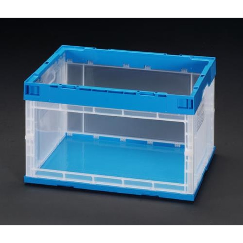 エスコ EA506AH-2 530x366x320mm/50L折畳コンテナ(窓開) 1個（ご注文単位1個）【直送品】