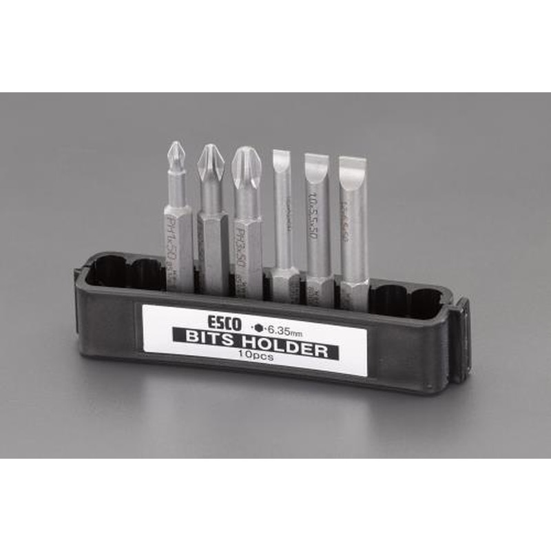 エスコ EA611GC-20 6本組［＋-]ドライバービットセット 1個（ご注文単位1個）【直送品】