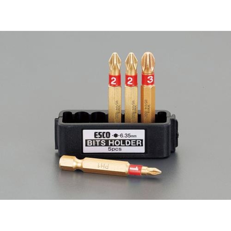 エスコ EA611A-60A 4本組［＋]ドライバービットセット(ダイヤ付) 1個（ご注文単位1個）【直送品】