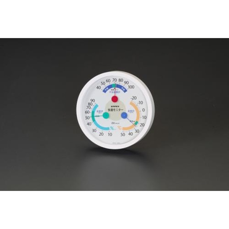 エスコ EA728EB-47 140mm温度・湿度計 1個（ご注文単位1個）【直送品】