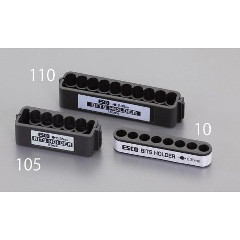 エスコ EA509-10 8本用(1/4”Hex)ビットケース 1個(ご注文単位1個)【直送品】