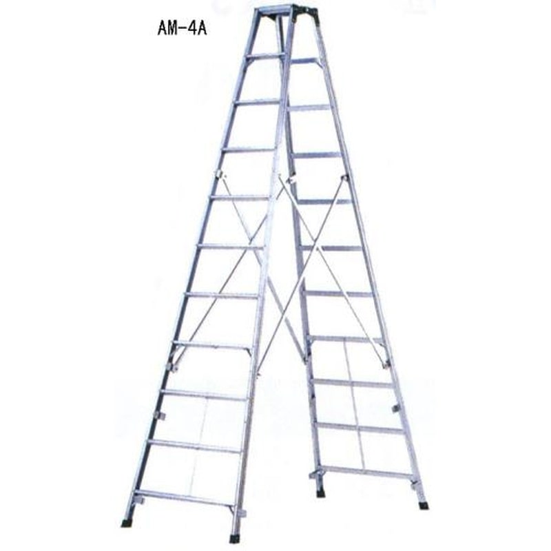 エスコ EA903AM-4A 3.18m脚立(ワイドステップ/アルミ製) 1個（ご注文単位1個）【直送品】