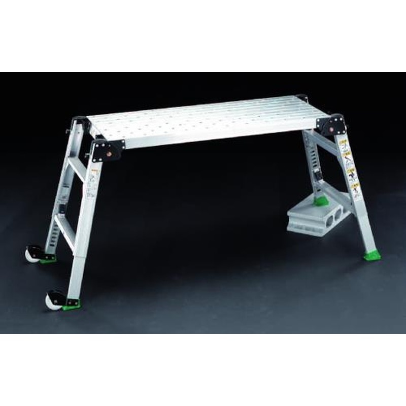 エスコ EA905DF-5A 139-179cm足場台(調整脚・キャスター付) 1個（ご注文単位1個）【直送品】