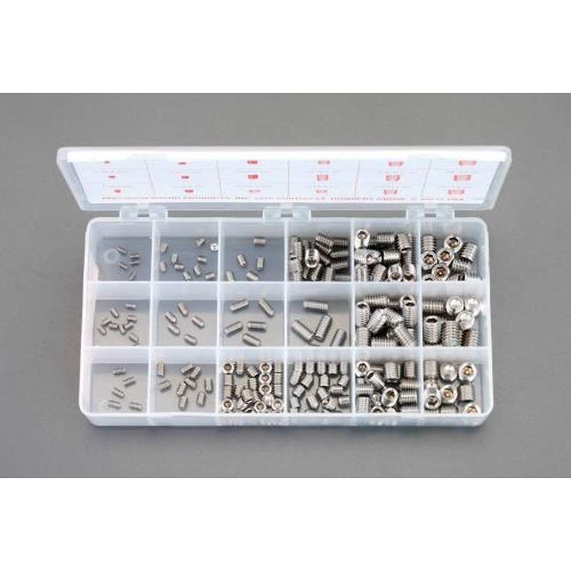 エスコ EA949DC-102 六角穴付止めねじセット(ステンレス製/アメリカネジ) 1個(ご注文単位1個)【直送品】