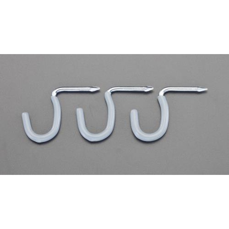 エスコ EA951FZ-4 58x76x7mmフック(ビニールコーティング/3個) 1個（ご注文単位1個）【直送品】
