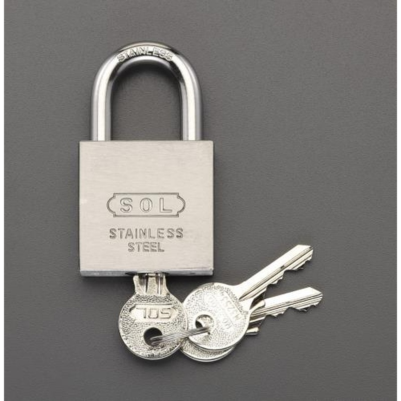 エスコ EA983TK-32S 30mmシリンダー南京錠(同一キー/ステンレス製) 1個(ご注文単位1個)【直送品】