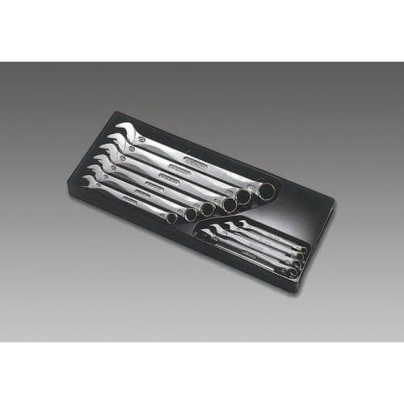 エスコ EA614AB 10本組/8-24mm片目片口スパナ 1個（ご注文単位1個）【直送品】